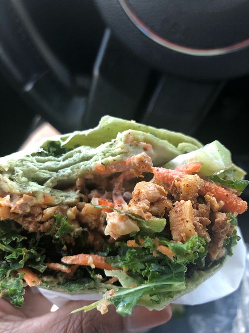 Walnut meat wrap at Juice Me Too in Austell