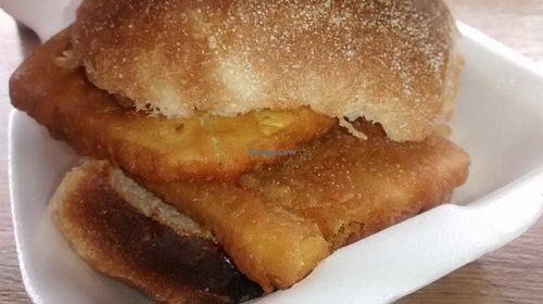 Roll and fritter at Hooked in Glasgow