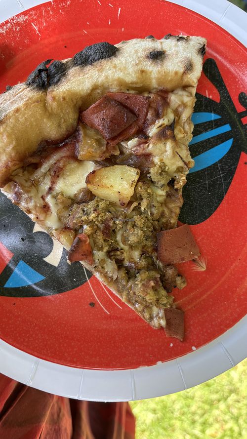 Piece of the filthy animal special. Delicious!  at Red Sparrow Pizza in Fitzroy