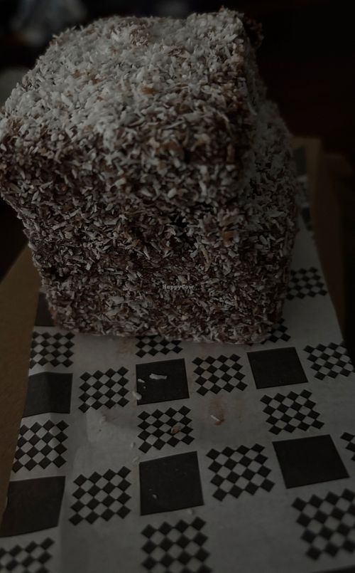 Tiramisu lamington - incredible   at Red Sparrow Pizza in Fitzroy