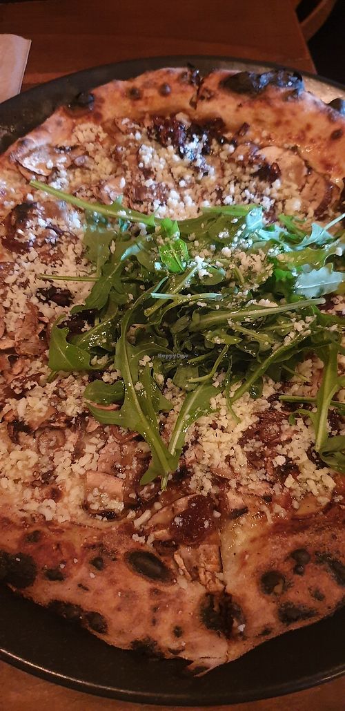 Mushroom pizza at Red Sparrow Pizza in Collingwood