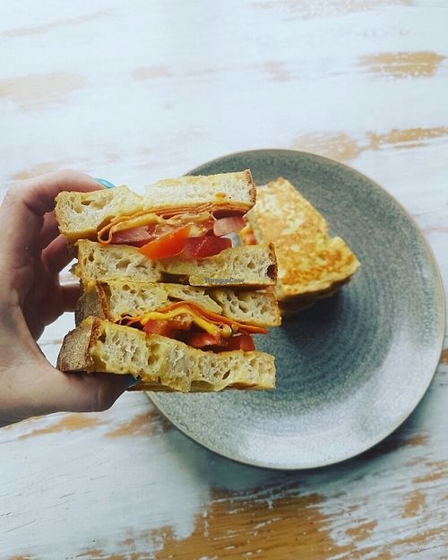 vegan ultimate toastie at The Cake Collective in Moonee Ponds