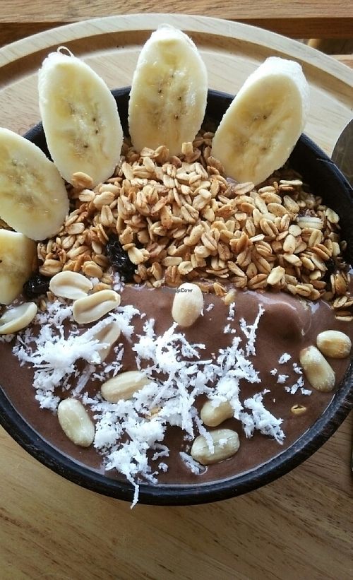 choc peanut smoothie bowl 5/5 at Aire Beach Cafe in Koh Chang