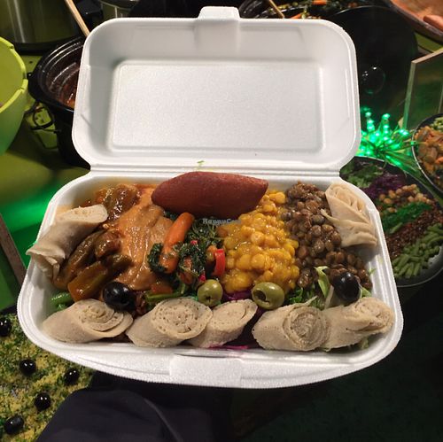take away / bit of everything  at Merkamo Ethiopian in East London