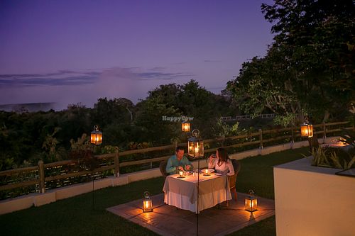 Cassia Restaurant - starlit al fresco dining at The Cassia Restaurant in Victoria Falls