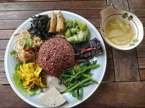 Cơm dĩa- Browrice Plate at Thuc Duong Bao An - Bao An Macrobiotic in Da Nang