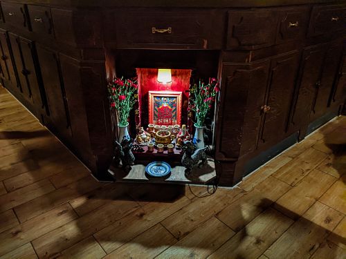 Small shrine at 1990 Vegan Living at 1990 Vegan Living in Berlin