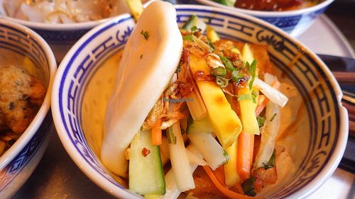 Bun bao taco at 1990 Vegan Living in Berlin