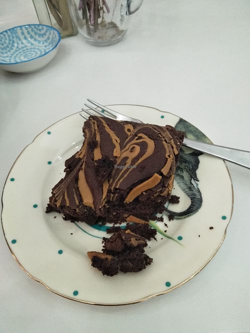 Peanut butter brownie. at VIDA Bakery in East London