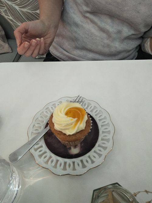 Passionfruit cupcake. at VIDA Bakery in East London