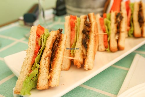 vegan club sandwich at By Valeria in Santa Maria