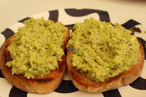 hummus toast at By Valeria in Santa Maria