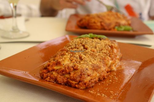 vegan lasagne at By Valeria in Santa Maria