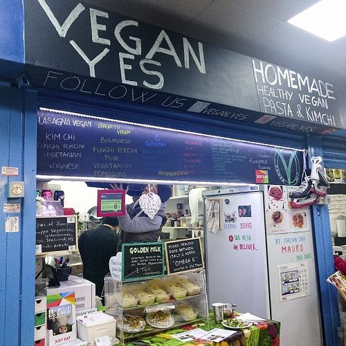 Vegan Yes market stall Holloway at Vegan Yes - Nag's Head Market in North London