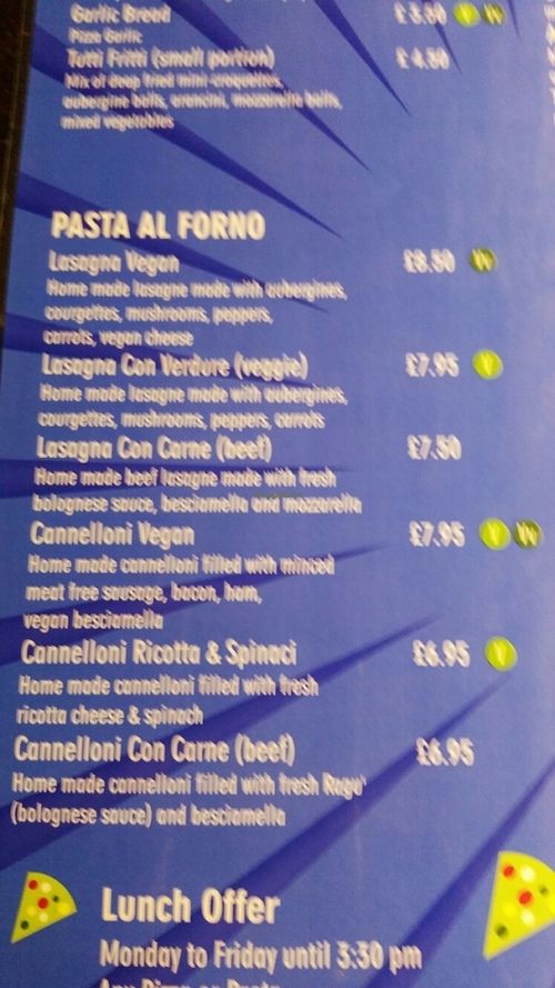 Pasta at Pepe Nero Italian - The Full Moon in Bristol