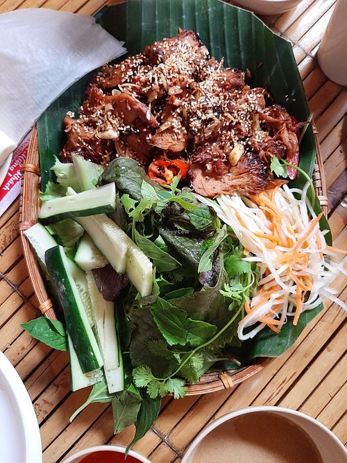 Grilled monkey head mushrooms at Com Chay - Nguyen Du in Da Nang
