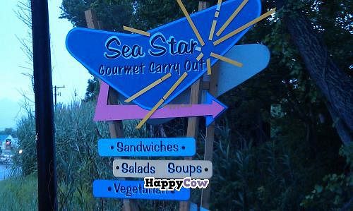 signage at Sea Star Cafe in Chincoteague