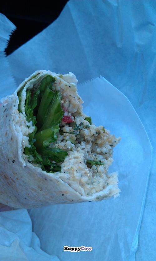 Sea Star Tabouli wrap, YUM!  at Sea Star Cafe in Chincoteague