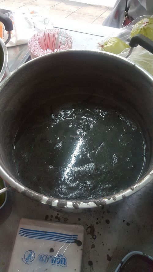 Black Seasame Milk at Pang Vegetarian in Udon Thani