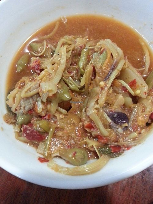 sour soup made of tamarind paste at Pang Vegetarian in Udon Thani