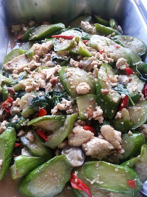 egg plant with tofu at Pang Vegetarian in Udon Thani