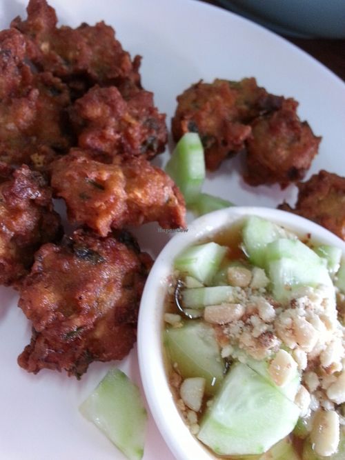 tod man at Pang Vegetarian in Udon Thani