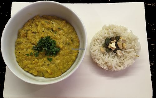 Lens dal with basmati rice at BioGourmands in Obernai