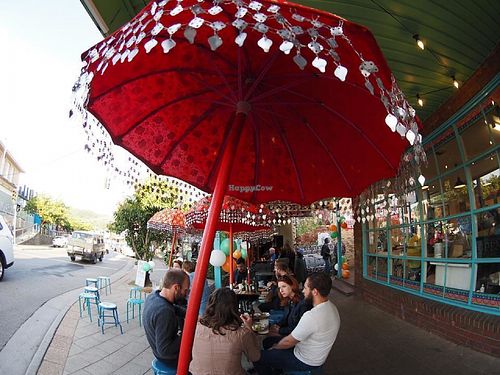 Look out for the Babajis umbrellas! at Babaji's Kitchen in Belgrave