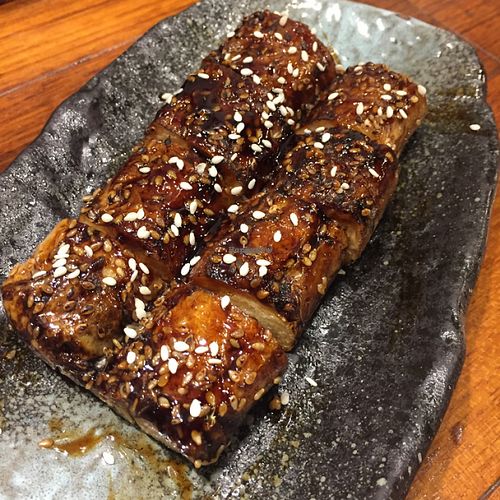Vegetarian eel  at Prince Ramen in Kowloon