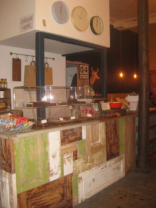 The cake counter at Fig and Sparrow in Manchester