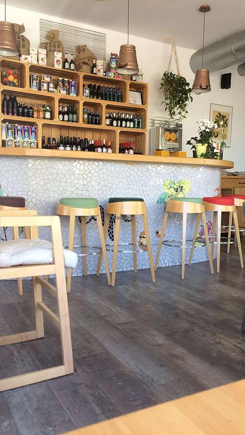 view from my table  at Organic Cafe in Fuengirola