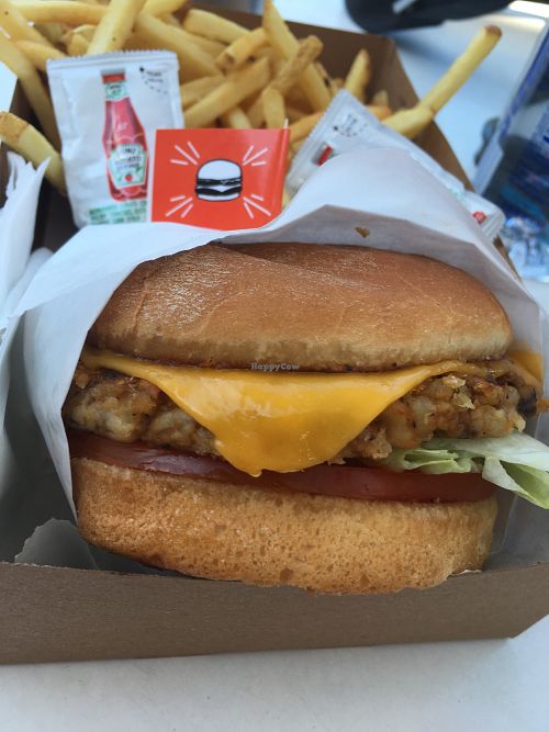 Vegan cheeseburger  at Burgerlords - Chinatown in Los Angeles