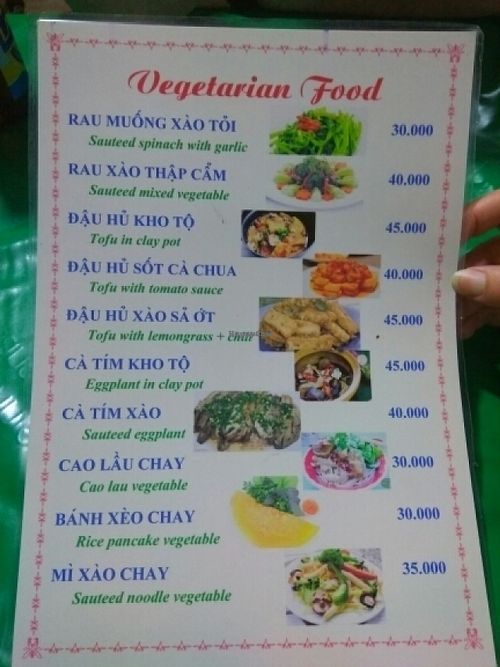 Veggie Menu page 2 at Hi Foodcourt Stall in Hoi An