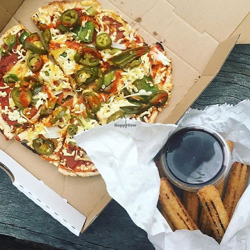 Vegan Mexican with Vegan Churros at Harry's Gourmet Pizza in Adamstown