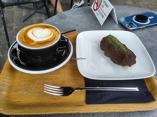Flat white and matcha bounty at Kaffabar in Brussels