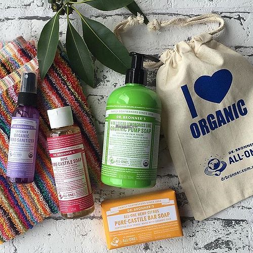 Beautiful bodycare by Dr Bronner's at Core Green Organic & Fairtrade in Santa Venera