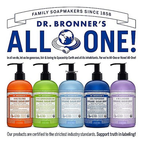 Dr Bronner's Organic + Fairtrade and ethical bodycare at Core Green Organic & Fairtrade in Santa Venera