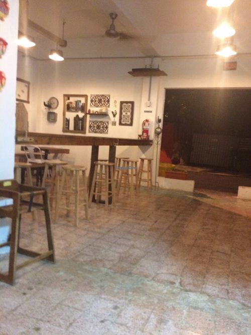 Inside of restaurant during evening at Volando Bajito in San Juan