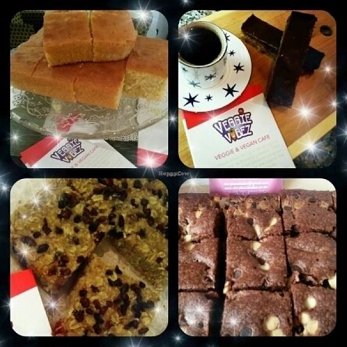 vegetarian brownies, dairy free lemon drizzle cake, gluten free flapjacks chocolate or cranberry and cocoa at Veggie Vibez in Ashton Under Lyne