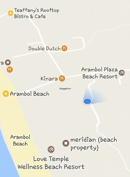 @ the blue point at Maya's Organic Garden in Arambol