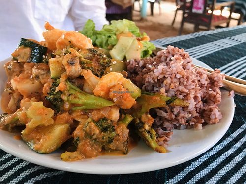 Massamam Curry  at Maya's Organic Garden in Arambol