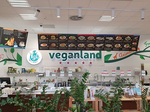The main counter at Veganland - Pankrac in Prague