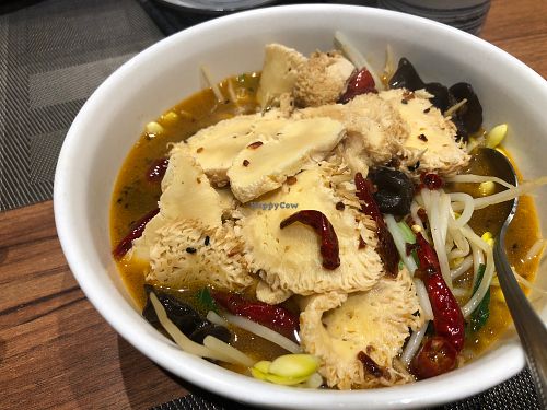 Spicy lions mane mushrooms  at Oriental Vegetarian 東方素 in Hong Kong Island