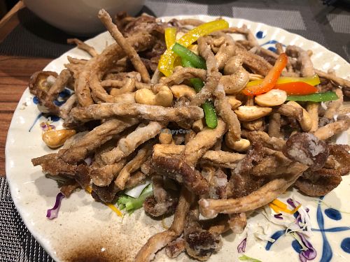 Deep fried mushrooms  at Oriental Vegetarian 東方素 in Hong Kong Island