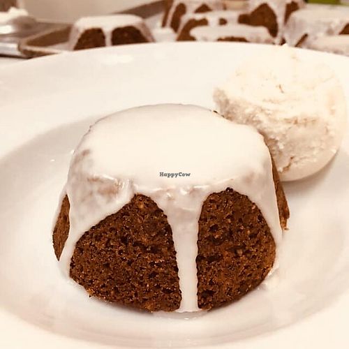 Apple & Hazelnut Spice Cake with lemon icing.
 at Ground Breaker Gastropub  in Portland