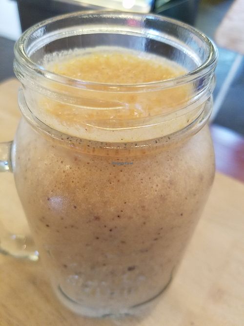 Peanut butter smoothie at Luv Burger in Nosara