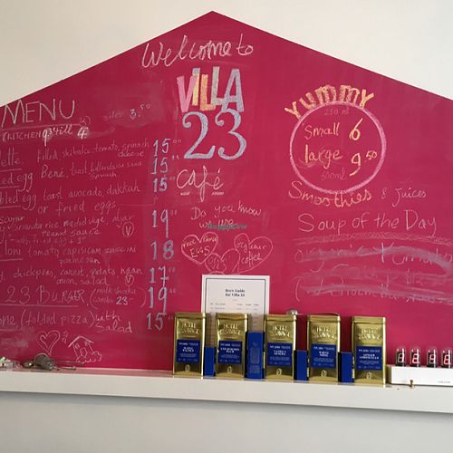 menu at villa 23 at Villa 23 in Christchurch