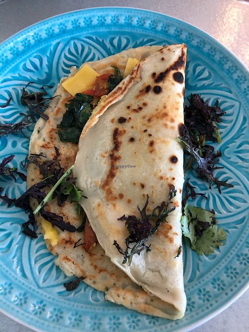 Dutch pancake (savoury) vegan  at Villa 23 in Christchurch