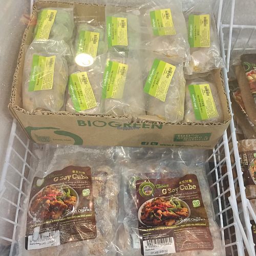 yummy organic spring rolls and soy meat at BMS Organics - Eastern Mall in Kuala Lumpur