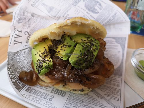 Veggie passion arepa at Aqui y Ahora  in Lanzarote